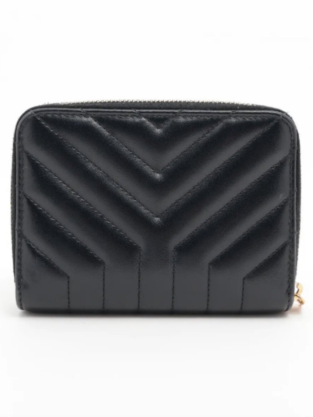Saint Laurent Johan Leather Compact Wallet Black - Picture 2 of 6